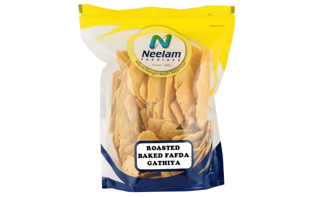 Neelam Foodland Roasted Baked Fafda Gathiya   Pack  400 grams